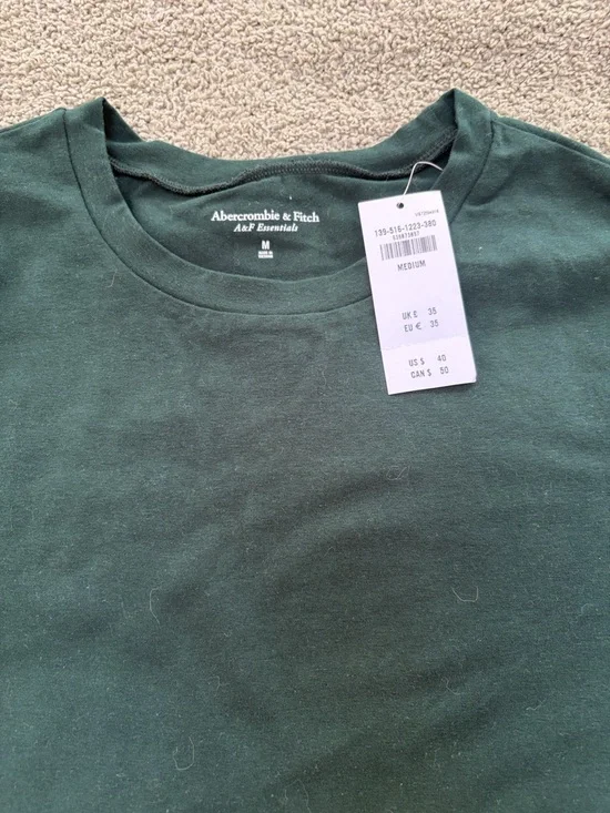 Abercrombie & Fitch Dark Green Long Sleeve Tee - Picture 2 of 2